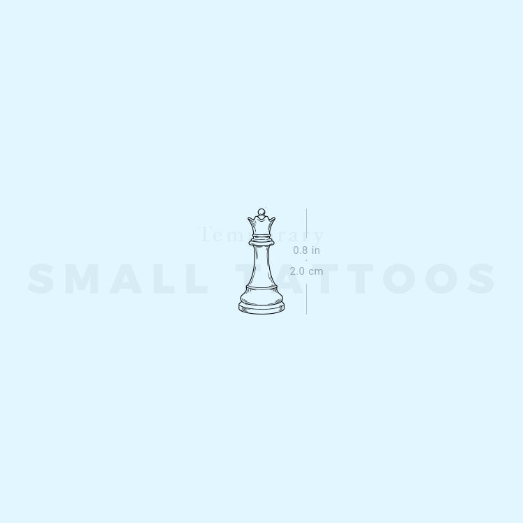 Chess Queen Temporary Tattoo (Set of 3)