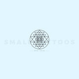 Small Sri Yantra Temporary Tattoo (Set of 3)