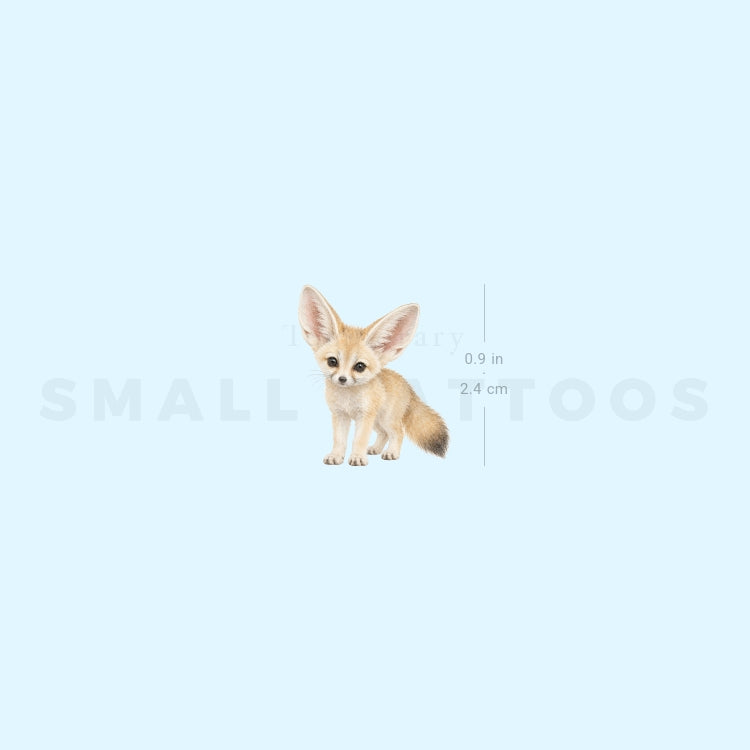 Baby Fennec Fox Temporary Tattoo (Set of 3)