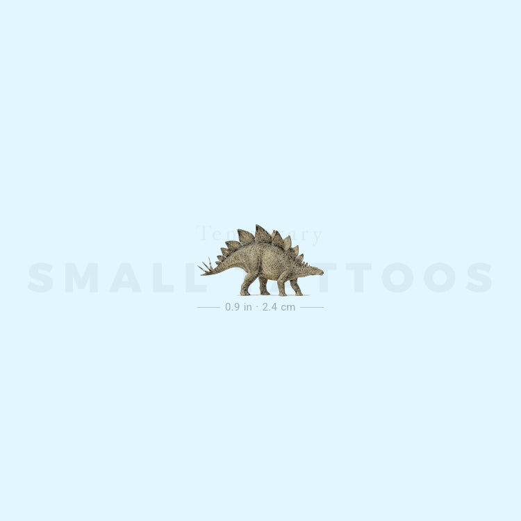 Watercolor Stegosaurus Temporary Tattoo (Set of 3)