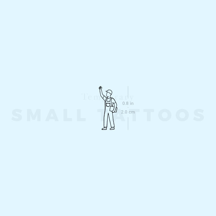 Working Class Worker Temporary Tattoo (Set of 3)