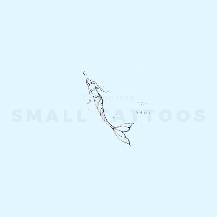 Mermaid By Stefano Mazza Temporary Tattoo (Set of 3)