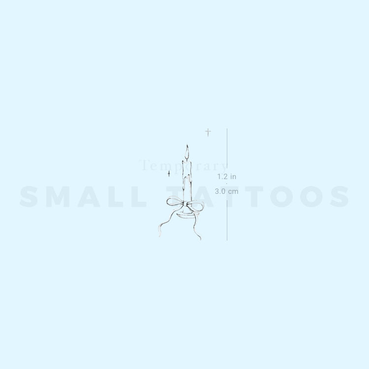 Candle By Stefano Mazza Temporary Tattoo (Set of 3)