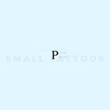 Uppercase Rho Temporary Tattoo (Set of 3)