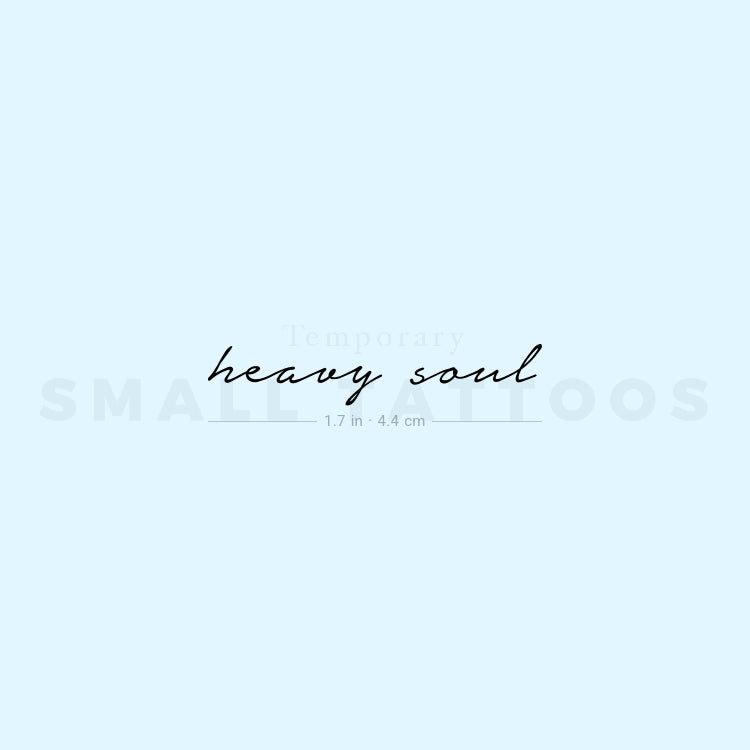 Heavy Soul Temporary Tattoo (Set of 3)