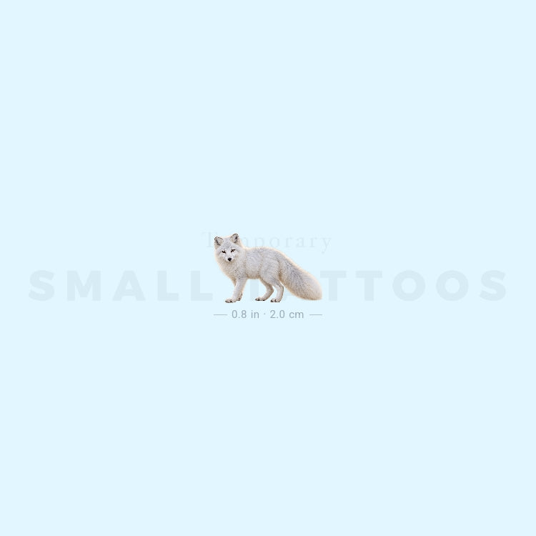 Little Arctic Fox Temporary Tattoo (Set of 3)