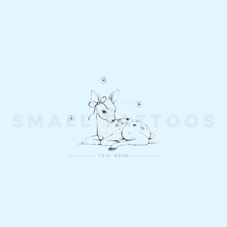 Fawn By Stefano Mazza Temporary Tattoo (Set of 3)