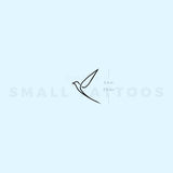 Single Line Bird Temporary Tattoo (Set of 3)