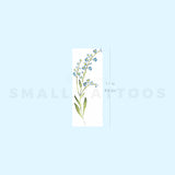 Small Watercolor Forget-me-not Temporary Tattoo (Set of 3)