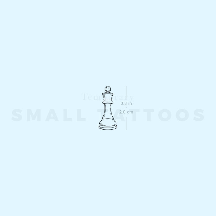 Chess King Temporary Tattoo (Set of 3)