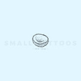 Half Coconut Temporary Tattoo (Set of 3)