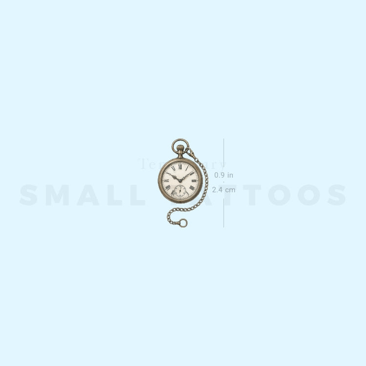 Pocket Watch Temporary Tattoo (Set of 3)