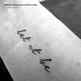 Let It Be Temporary Tattoo (Set of 3)