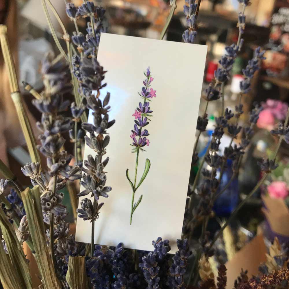 Lavender Temporary Tattoo By Lena Fedchenko (Set of 3)