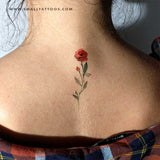 Red Rose Temporary Tattoo By Lena Fedchenko (Set of 3)