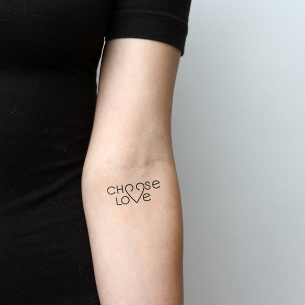 Choose Love Temporary Tattoo (Set of 3) Small Tattoos