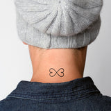 Double Heart Infinity Symbol Temporary Tattoo (Set of 3)