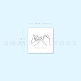 Small Pinky Swear Temporary Tattoo (Set of 3)