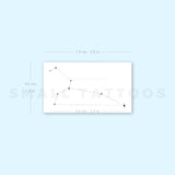 Minimalist Leo Constellation Temporary Tattoo by Puntuak (Set of 3)