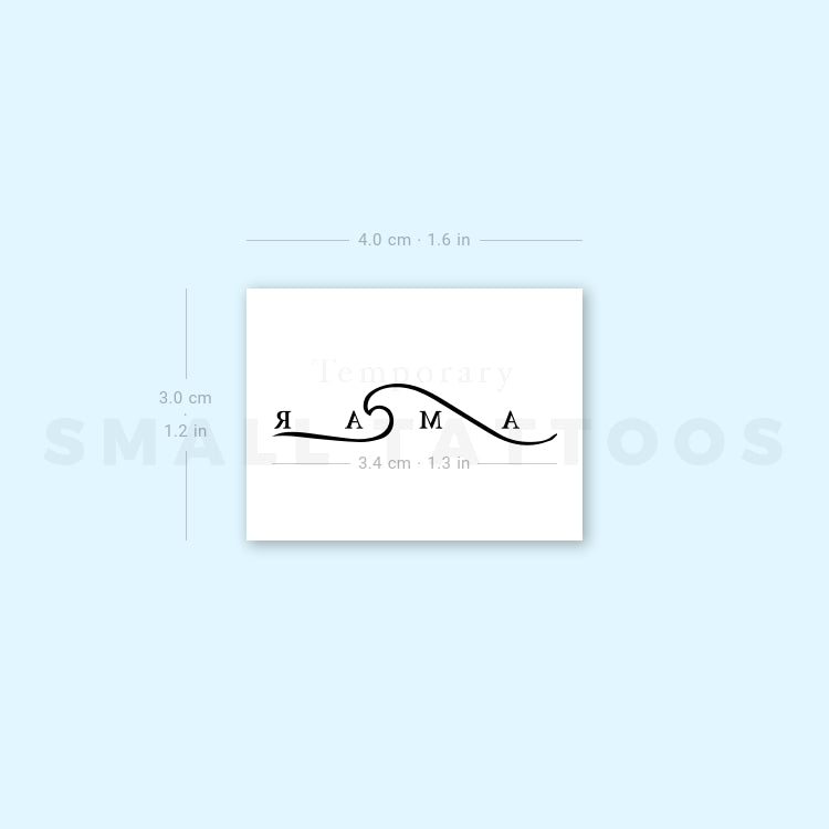 Amar Wave Temporary Tattoo (Set of 3)