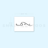 Amar Wave Temporary Tattoo (Set of 3)