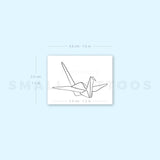 Paper Crane Temporary Tattoo (Set of 3)