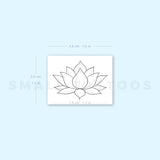Ornamental Lotus Flower Temporary Tattoo (Set of 3)