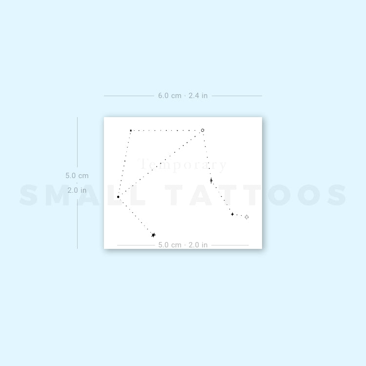 Tatuaje temporal minimalista de la constelación de Libra de Puntuak (juego de 3)
