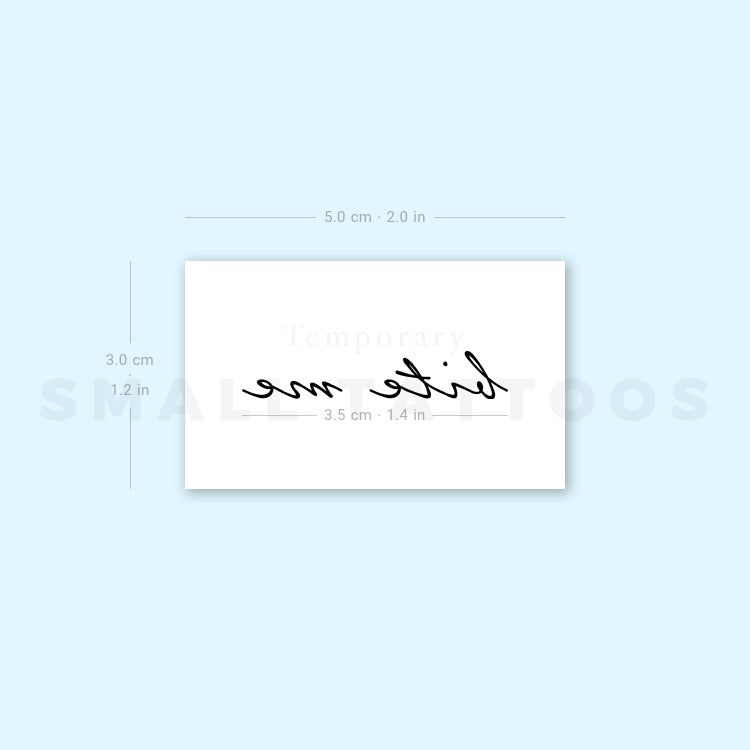 Black Ink Bite Me Temporary Tattoo (Set of 3)