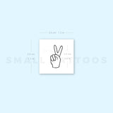 V Sign Temporary Tattoo (Set of 3)