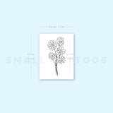 Daisy Flower Bouquet Temporary Tattoo (Set of 3)