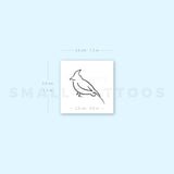 Cardinal Bird Temporary Tattoo (Set of 3)