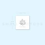 Fine Line Maple Leaf Temporary Tattoo (Set of 3)