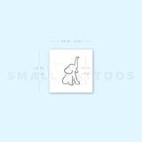 Sitting Elephant Temporary Tattoo (Set of 3)