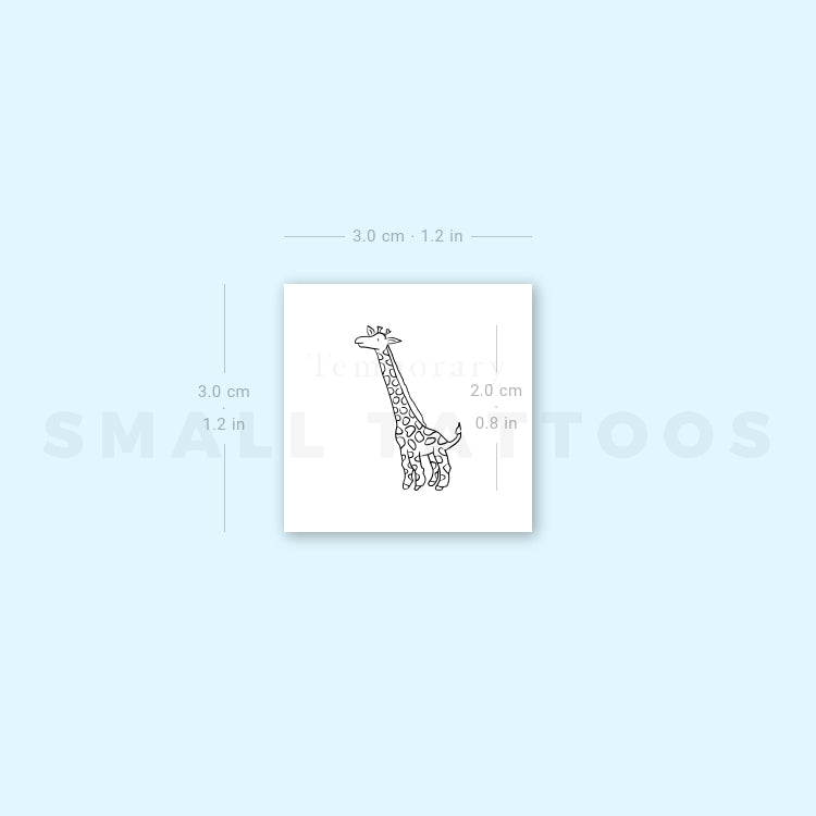 Little Giraffe Temporary Tattoo (Set of 3)