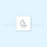 Moon and Rabbit Temporary Tattoo (Set of 3)