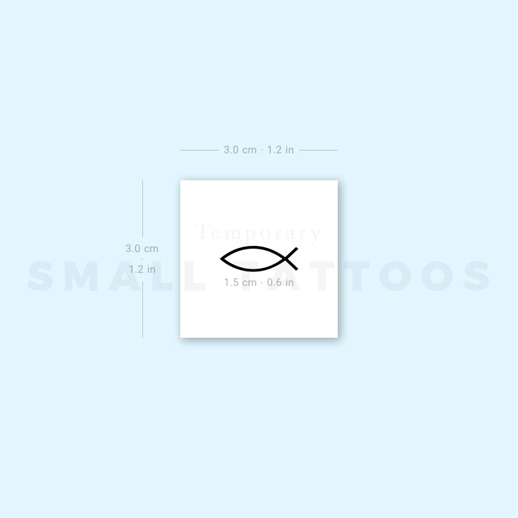 Jesus Fish Temporary Tattoo (Set of 3)
