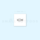 Jesus Fish Temporary Tattoo (Set of 3)