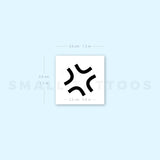 Anger Symbol Temporary Tattoo (Set of 3)