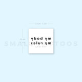 My Body, My Rules Temporary Tattoo (Set of 3)