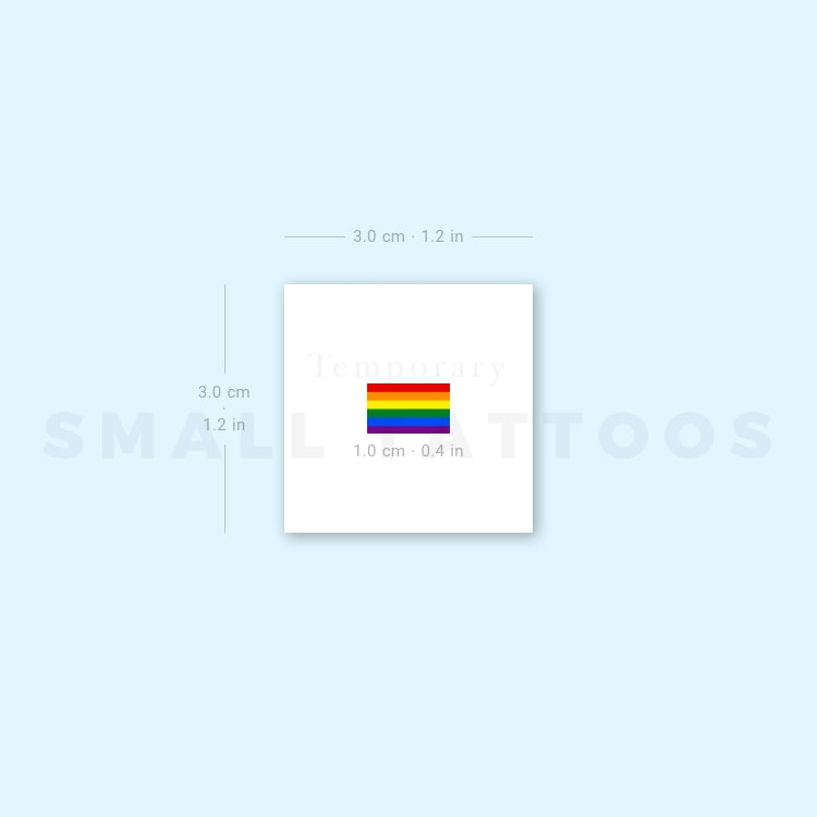 Rainbow Flag Temporary Tattoo (Set of 3)