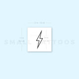 Lightning Bolt Outline Temporary Tattoo (Set of 3)