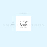 Baby Elephant Temporary Tattoo (Set of 3)
