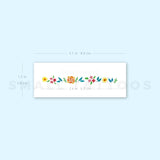 Flower Bracelet Temporary Tattoo by Zihee (Set of 3)