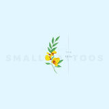 Yellow Flower Temporary Tattoo by Zihee (Set of 3)