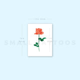 Small Orange Rose Temporary Tattoo by Zihee (Set of 3)