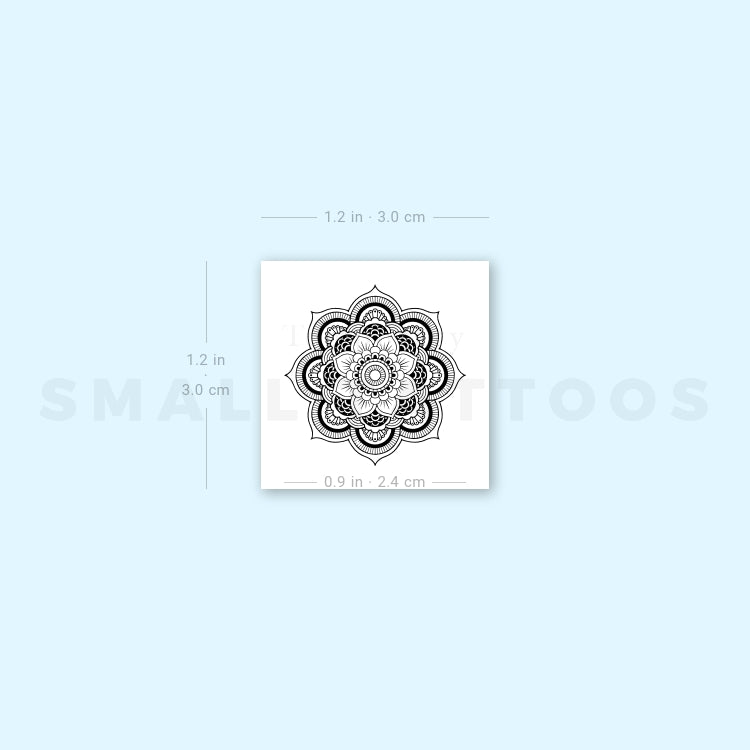 Small Mandala Temporary Tattoo (Set of 3)