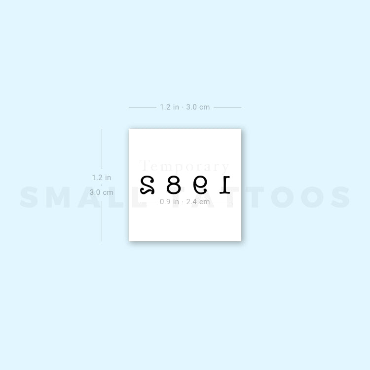 1982 Birth Year Temporary Tattoo (Set of 3)