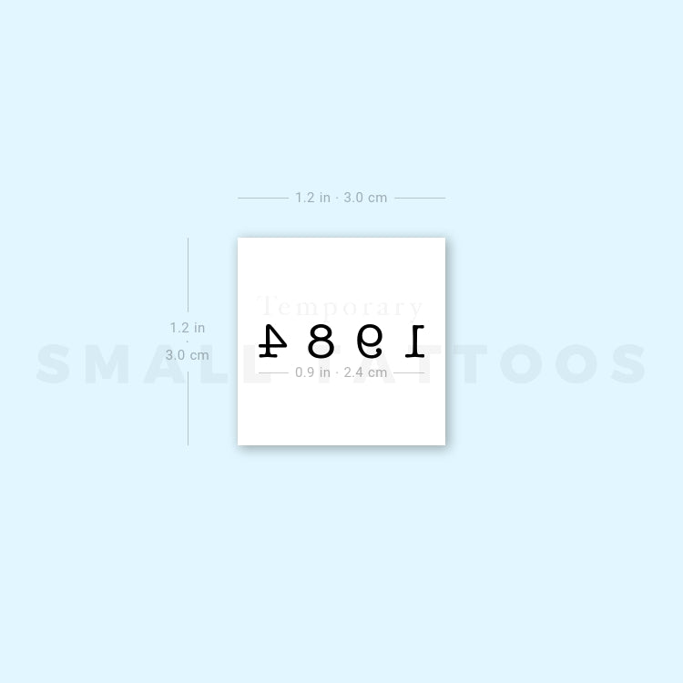 1984 Birth Year Temporary Tattoo (Set of 3)