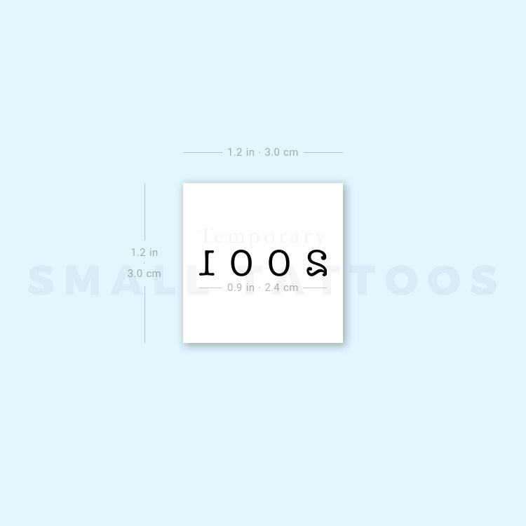 2001 Birth Year Temporary Tattoo (Set of 3)